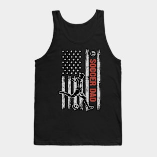 Soccer Dad American Flag Father's Day 4th Of July Gift Tank Top